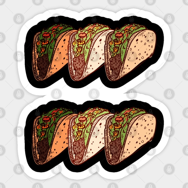 Taco Six Pack Sticker by aaallsmiles